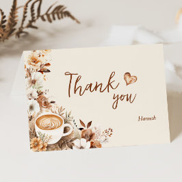 ラブ イズ ブリューミング コーヒー ブライダル シャワー サンキューカード