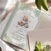 ラブ イズ ブリューミング ティーパーティー ブライダルシャワー 招待状