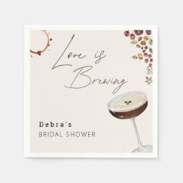 ラブ イズ ブリューミング モダン ブライズ シャワー スタンダードカクテルナプキン