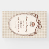 ラブ イズ ブリューミー コーヒー ブライダル シャワー ウェルカム 横断幕 (横)