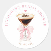 ラブ イズ ブリューミー コーヒー ブライダル シャワー ラウンドシール (正面)