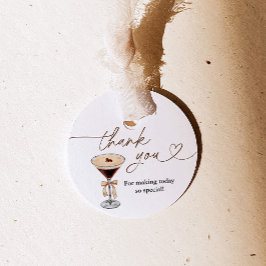 ラブ イズ ブリューリング エスプレッソ マティーニ ブライダル シャワー フェイバータグ