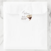 ラブ イズ ブリューリング エスプレッソ マティーニ ブライダル シャワー ラウンドシール (バッグ)