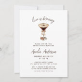 ラブ イズ ブリューリング エスプレッソ マティーニ ブライダル シャワー 招待状 (正面)