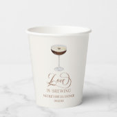 ラブ イズ ブリューリング エスプレッソ マティーニ ブライダル シャワー 紙コップ (裏面)