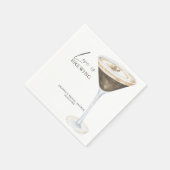 ラブ イズ ブリューリング エスプレッソ マーティニ  ブライズシャワー スタンダードカクテルナプキン (角)