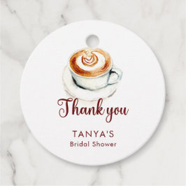 ラブ イズ ブリューリング ラテ ブライダル シャワー カスタム フェイバータグ