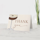 ラブ イズ ブルーイング エスプレッソ マティーニ ブライダル シャワー サンキューカード (正面)