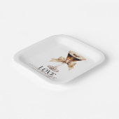 ラブ イズ ブルーイング エスプレッソ マティーニ ブライダル シャワー ペーパープレート (傾斜あり)