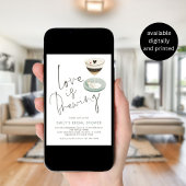 ラブ イズ ブルーイング エスプレッソ マティーニ ブライダル シャワー 招待状