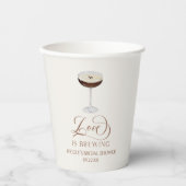 ラブ イズ ブルーイング エスプレッソ マティーニ ブライダル シャワー 紙コップ (正面)