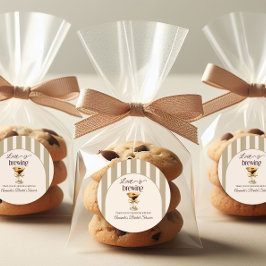 ラブ イズ ブルーイング エスプレッソ マティーニ ボウ ブライダル シャワー ラウンドシール