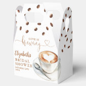 ラブ イズ ブルーイング コーヒー テーマ ブライダル シャワー フェイバーボックス (オープン)