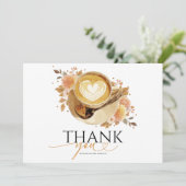 ラブ イズ ブルーイング コーヒー ブライダルシャワー 感謝 招待状 (スタンド正面)