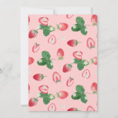 ラブ イズ ベリー スウィート イチゴの ブライダル シャワー 招待状 (裏面)