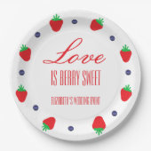 ラブ イズ ベリー スウィート フルーツ ブライダル シャワー ペーパープレート (正面)
