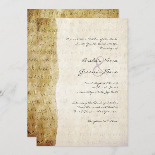 ラブ·イズ·ペイティア·ヴィンテージ·ウェディング·招待状 招待状 (正面/裏面)