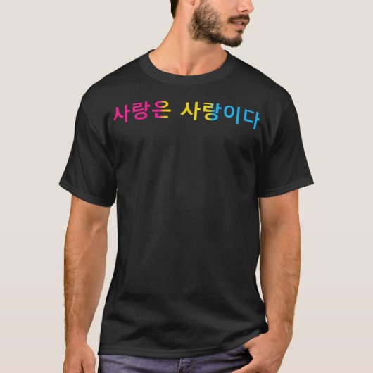 ラブ・イズ・ラブ パンセクシャル 韓国の誇り パンセクシャリティ パン Tシャツ (正面)