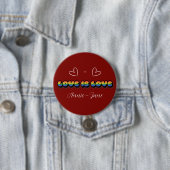 ラブ・イズ・ラブ レインボー LGBTQ バッジ (インサイチュ)