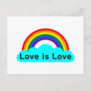 ラブ+イズ+ラブ - LGBT レインボー ポストカード