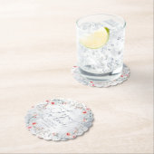 ラブ・イン・ウィンター・スノー エレガント ブライダルシャワー ペーパーコースター (インサイチュ)