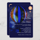 ラブ・イン・ザ・エア・バルーンズ・イブニング・ウェディング 招待状 (正面/裏面)