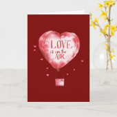 ラブ・イン・ザ・エア・バルーン カード (黄色い花)