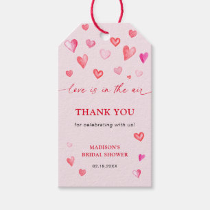 ラブ・イン・ザ・エア バレンタインのブライダルシャワー ギフトタグ