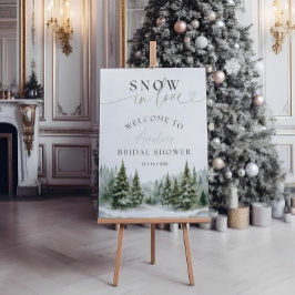 ラブ・イン・ザ・スノー　ウィンター・ブライダルシャワー・サイン アクリルサイン