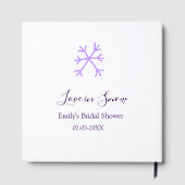 ラブ・イン・スノー ブライダルシャワー パープル スノーフレーク ステッカー ゲストブック (裏面)