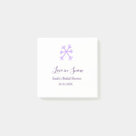 ラブ・イン・スノー ブライダルシャワー パープル スノーフレーク ステッカー ポストイット