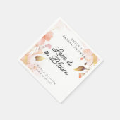 ラブ・イン・ブルームのブライズシャワー スタンダードカクテルナプキン (角)