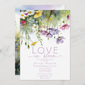 ラブ・イン・ブルームのブライズシャワー 招待状 (正面/裏面)