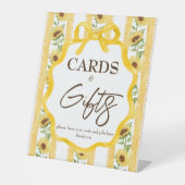 ラブ・イン・ブルームひまわり ブライダルシャワーのギフト テーブル 台座サイン (正面)