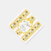 ラブ・イン・ブルーム　ひまわり　ブライダルシャワー　モノグラム スタンダードカクテルナプキン (角)