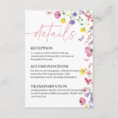 ラブ・イン・ブルーム ウェディング詳細カード エンクロージャーカード (正面)