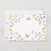 ラブ・イン・ブルーム バタフライ ブライダルシャワー サンキューカード (裏面)