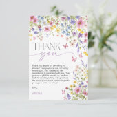 ラブ・イン・ブルーム バタフライ ブライダルシャワー サンキューカード (スタンド正面)