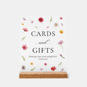 ラブ・イン・ブルーム ブライダルシャワーのカードとギフト アクリルサイン (正面)