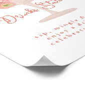 ラブ・イン・ブルーム ブライダルシャワーのドリンクステーション看板 ポスター (角)