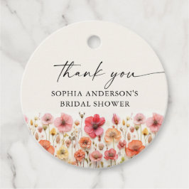 ラブ・イン・ブルーム ブライダルシャワーラウンドギフトタグ フェイバータグ