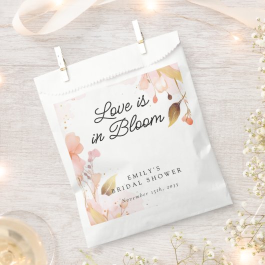 ラブ・イン・ブルーム　ブライダルシャワー フェイバーバッグ (クリップ留めされた状態)