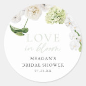 ラブ・イン・ブルーム ブライダルシャワー 感謝祭りのお返し ラウンドシール (正面)