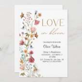 ラブ・イン・ブルーム　ブライダルシャワー 招待状 (正面/裏面)