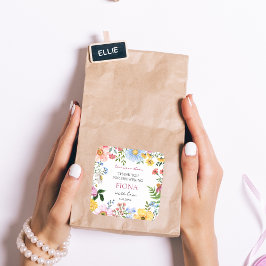 ラブ・イン・ブルーム ワイルドフラワー・ブライダルシャワー ありがとう スクエアシール