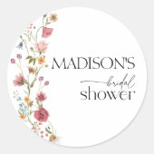 ラブ・イン・ブルーム ワイルドフラワー・ブライダルシャワー ラウンドシール (正面)