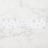 ラブ・ウィンター・スノー・雪の花のブライズシャワー ペットボトルラベル (シングルラベル)