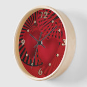 ラブ ウェディング スクエア ウォール クロック (傾斜)