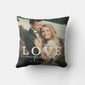 『ラブ·ウォイプラーズ·モダンオール·ブラシ台本カップル写真』 クッション (裏面)