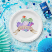 ラブ ウォーターカラー サボテン ペーパープレート (パーティー)